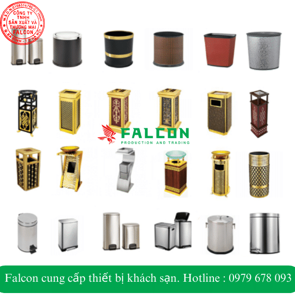 Thùng rác tiền sảnh chuyên dụng cho khách sạn, tòa nhà