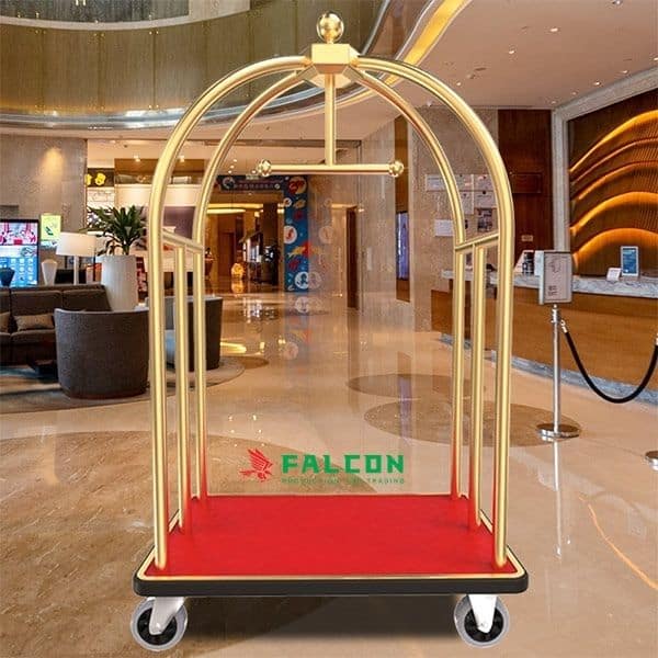 Xe chở hành lý thường được dùng tại các sảnh khách sạn, resort cao cấp