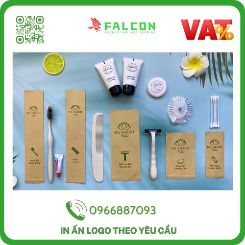 Bộ amenities lúa mạch cao cấp túi kraft nâu giá rẻ